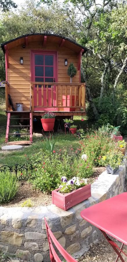 Roulotte Romantique Chauffee En Cevennes Monteils  Εξωτερικό φωτογραφία